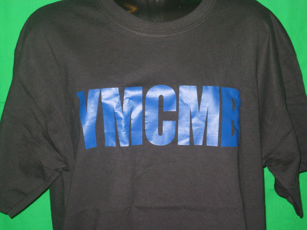 Ymcmb Tshirt: Black With Blue Print - TshirtNow.net - 2