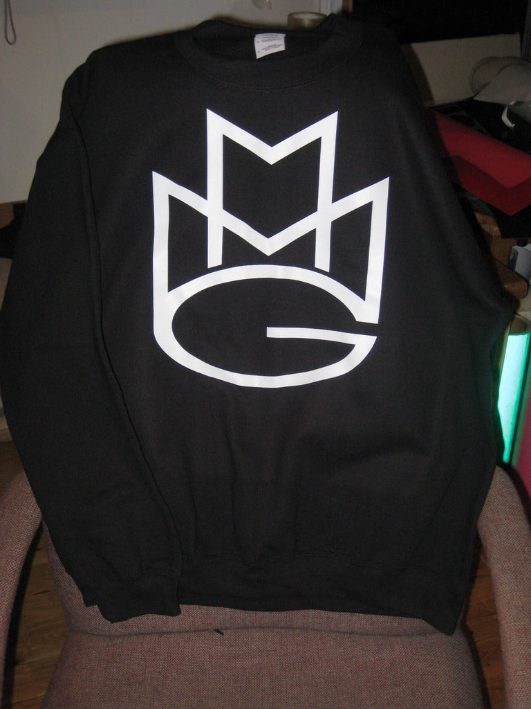 Maybach Music Crewneck Sweatshirt:Black with White Print - TshirtNow.net - 2