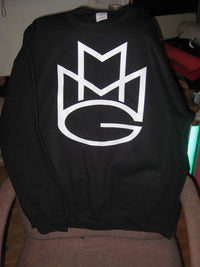 Thumbnail for Maybach Music Crewneck Sweatshirt:Black with White Print - TshirtNow.net - 2