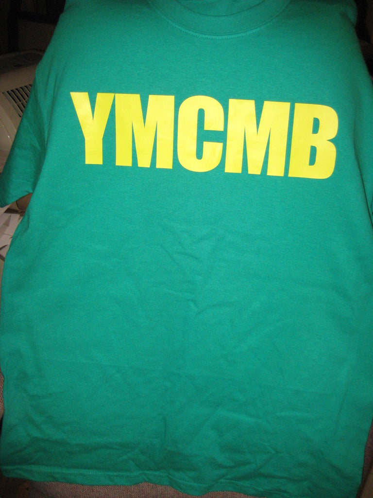 Ymcmb Tshirt: Kelly Green With Yellow Print - TshirtNow.net - 2