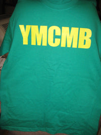 Thumbnail for Ymcmb Tshirt: Kelly Green With Yellow Print - TshirtNow.net - 2