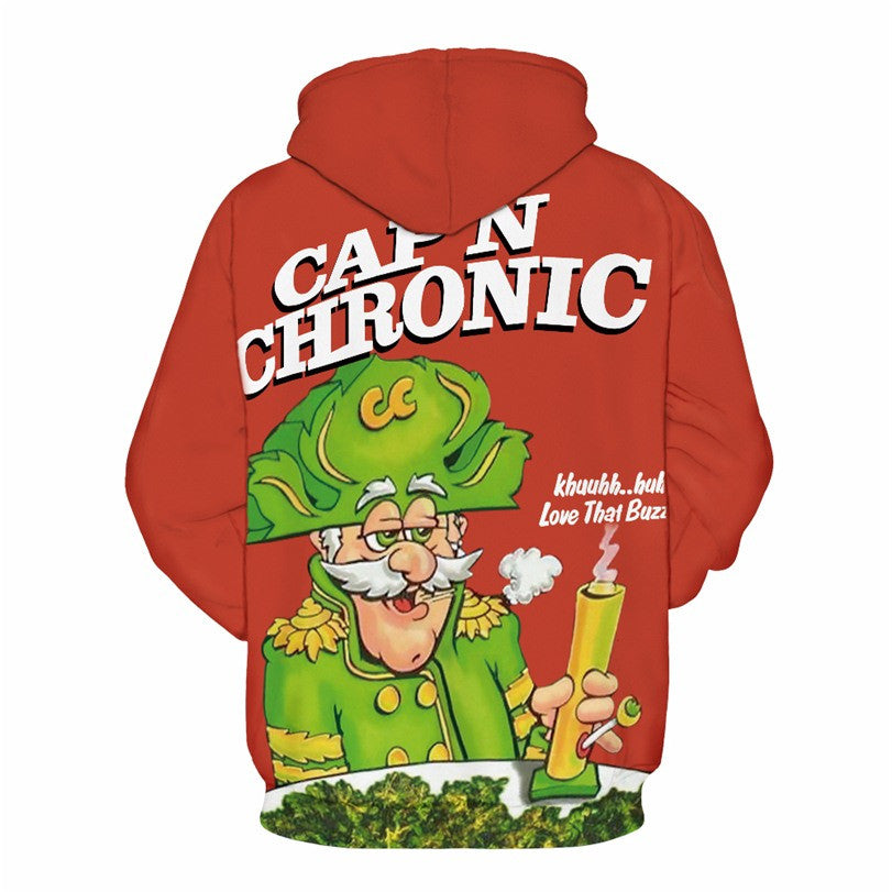 Captain Chronic Cap'n Chronic Allover 3D Print Hoodie