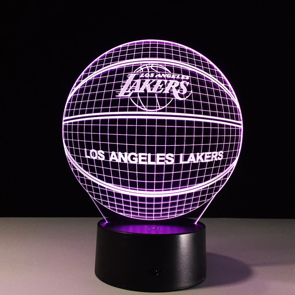 NBA LOS ANGELES LAKERS 3D LED LIGHT LAMP
