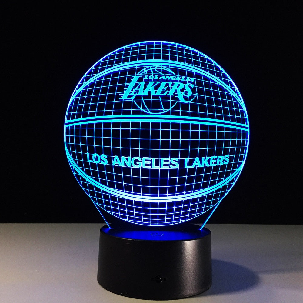 NBA LOS ANGELES LAKERS 3D LED LIGHT LAMP