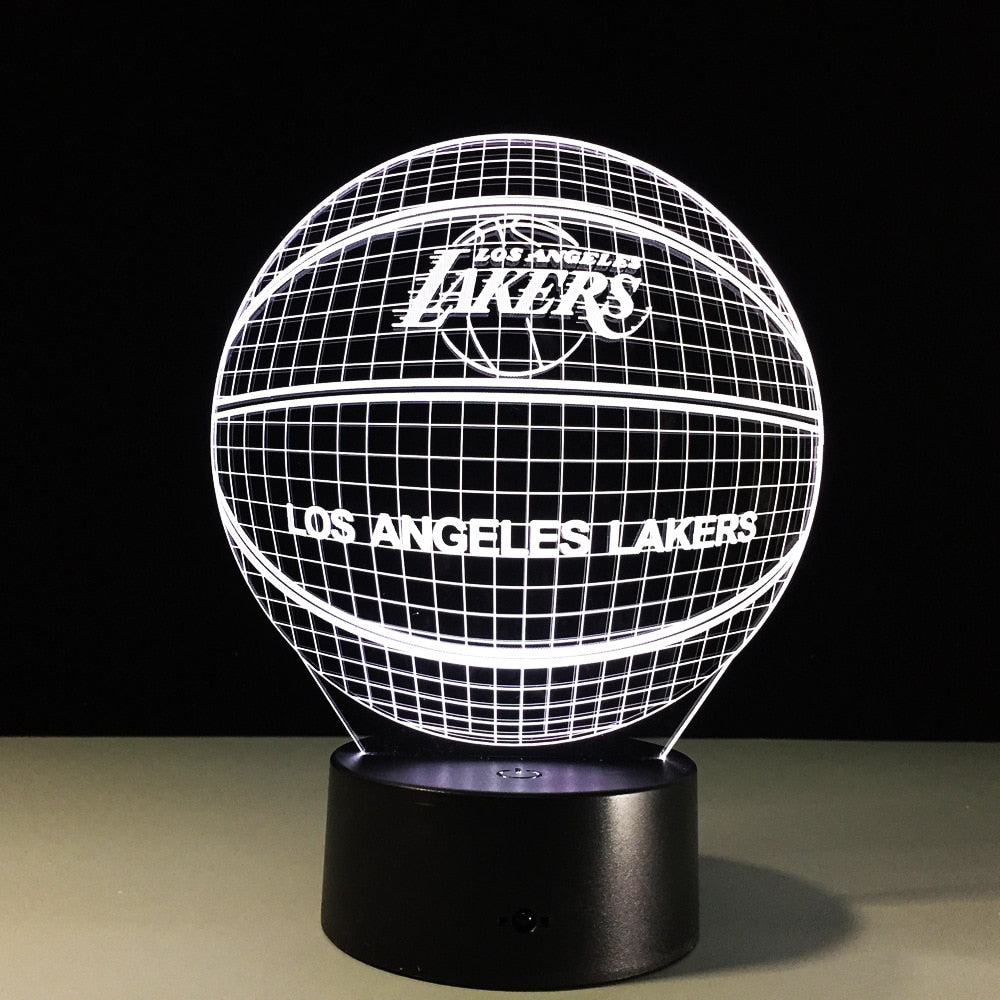 NBA LOS ANGELES LAKERS 3D LED LIGHT LAMP