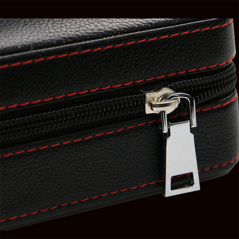 Luxury Cohiba Cigar Box Humidor Case Genuine Leather Wood Cabinet Travel Storage Box 4pcs Include Cutter (No Lighter)