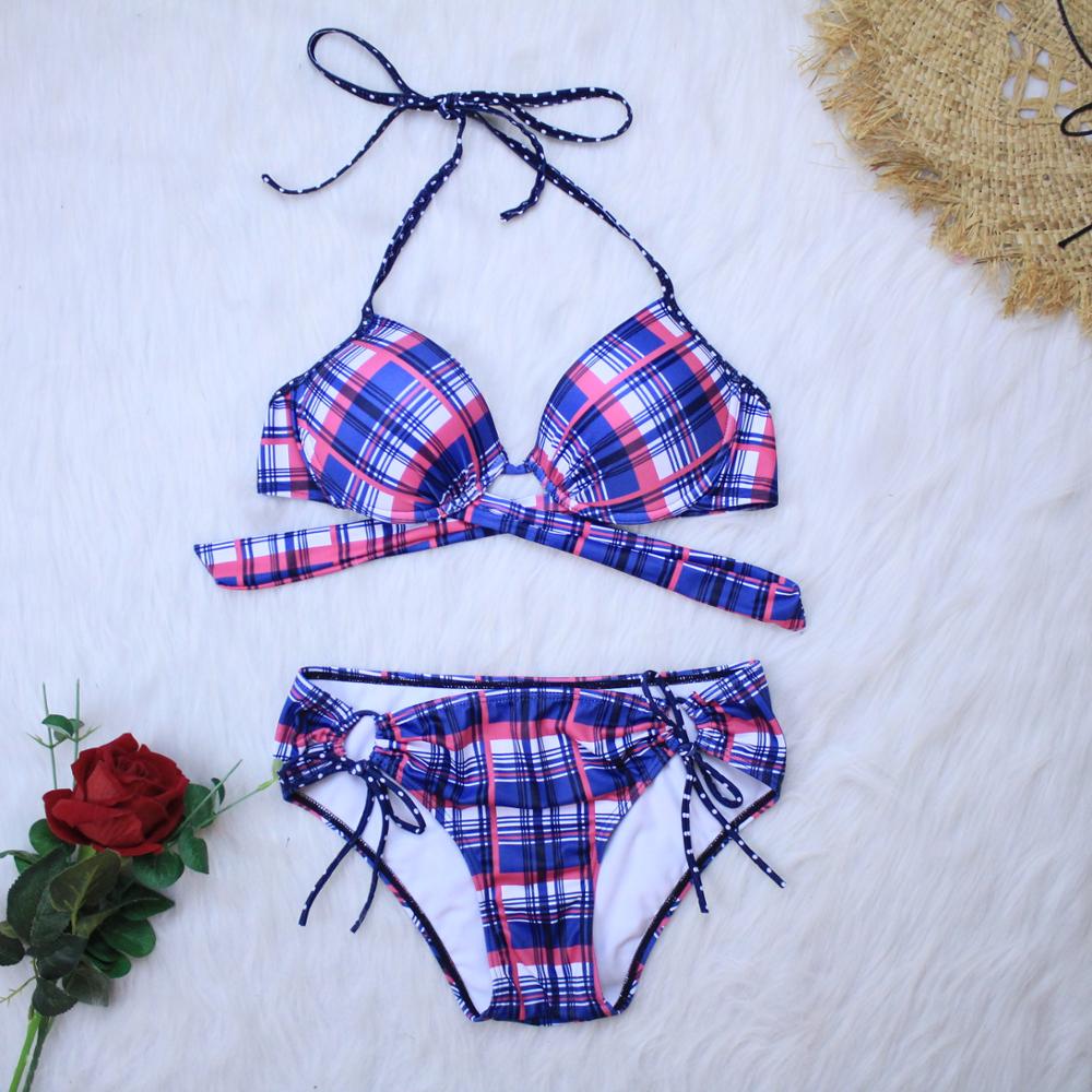 Underwire Mid-waist Bandage Bikini Swimwear