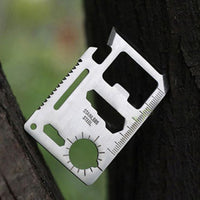 Thumbnail for 11 in 1 Multifunction Outdoor Hunting Survival Camping Pocket Military Credit Card Knife Multitool