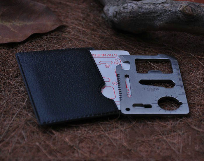 11 in 1 Multifunction Outdoor Hunting Survival Camping Pocket Military Credit Card Knife Multitool