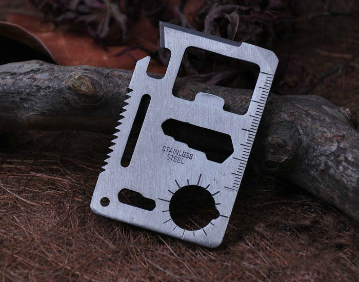 11 in 1 Multifunction Outdoor Hunting Survival Camping Pocket Military Credit Card Knife Multitool