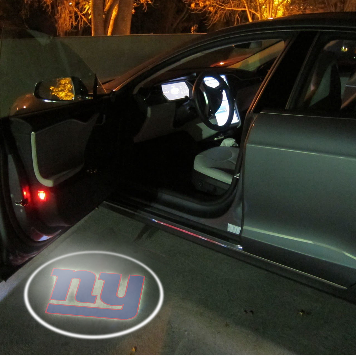 2 NFL NEW YORK GIANTS WIRELESS LED CAR DOOR PROJECTORS