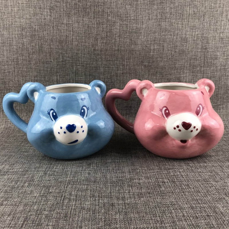 Teddy Panda Ceramic Coffee/Tea Mugs with Heart Handle