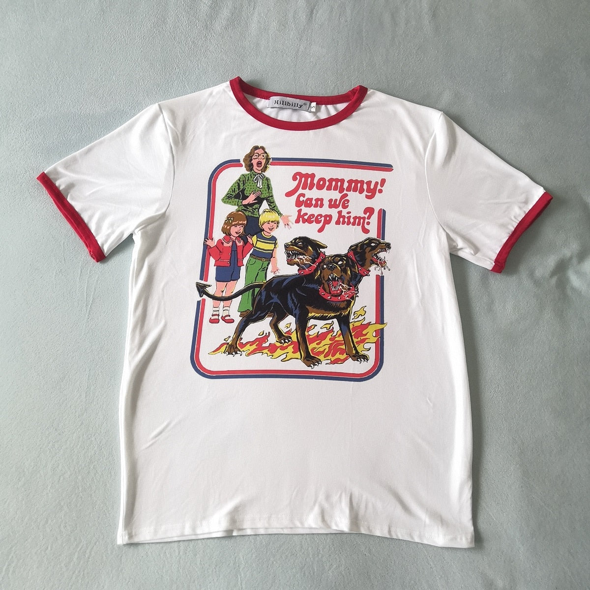 Childhood Mommy We Can Keep Him Dogs Tshirt