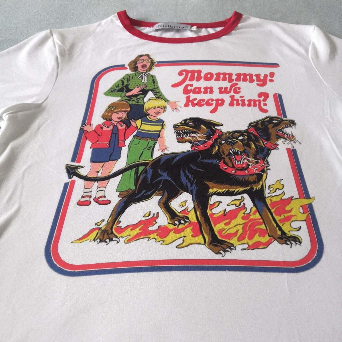Childhood Mommy We Can Keep Him Dogs Tshirt