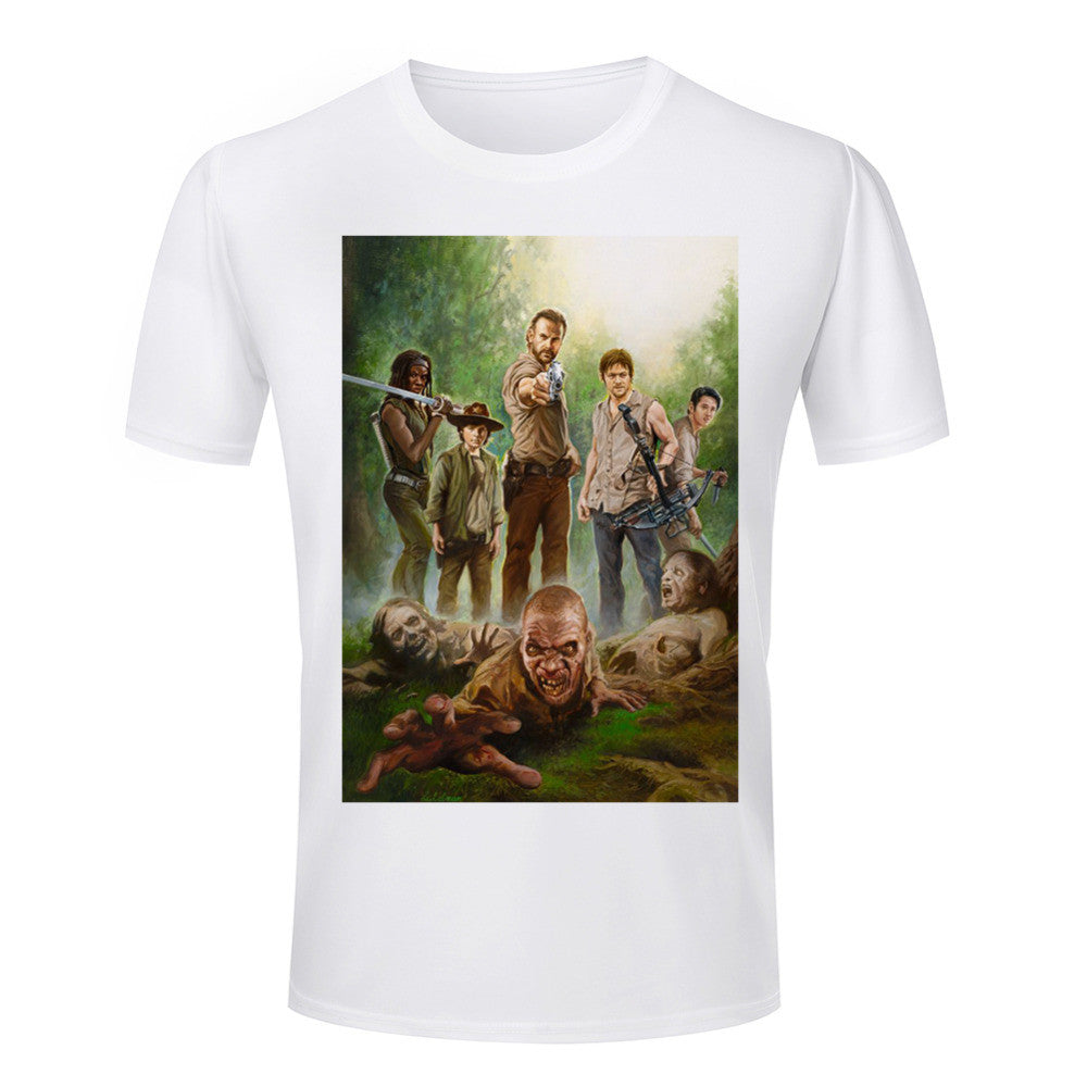 The Walking Dead Gang Shooting Zombies Tshirt - TshirtNow.net - 1