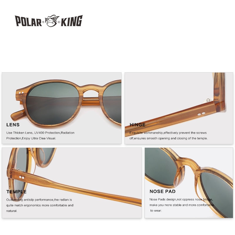 Vintage Designer Men Polarized Sunglasses