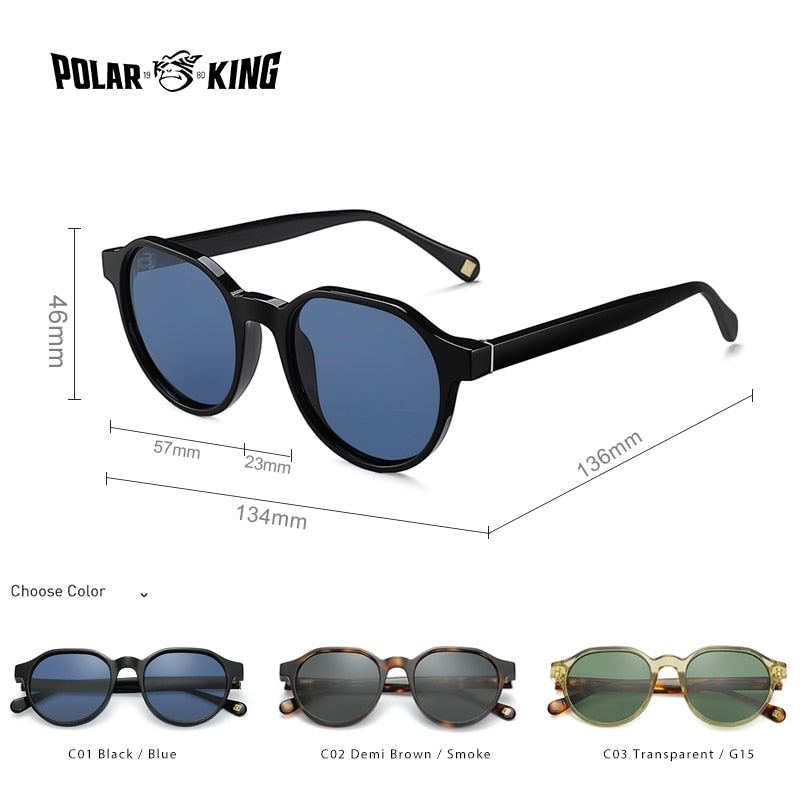 New Acetate Polarized Men Sunglasses Brand Vintage