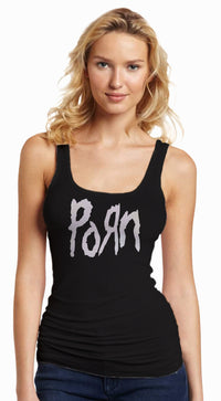 Thumbnail for Porn Black Tanktop T-shirt for Women - TshirtNow.net - 1