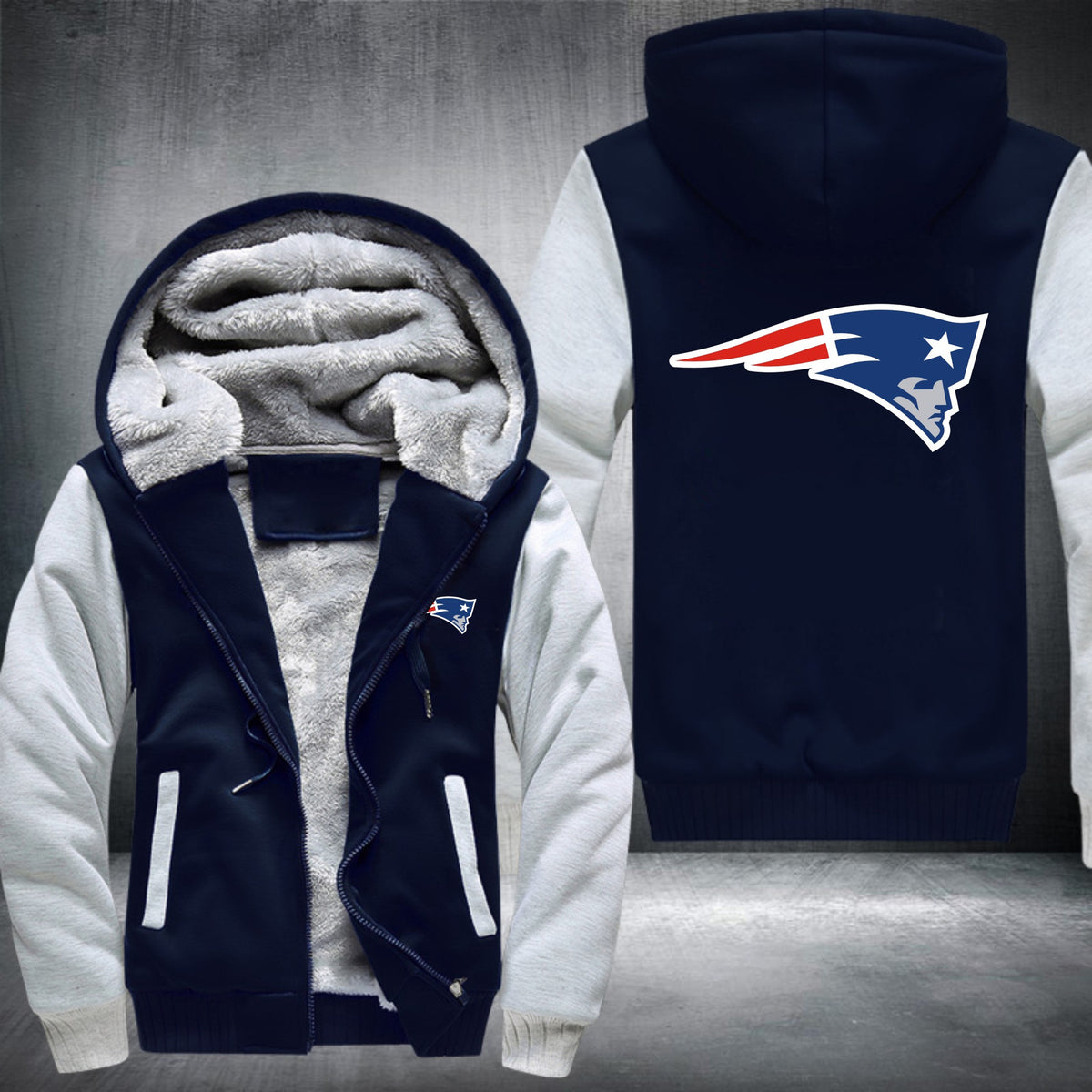 NFL NEW ENGLAND PATRIOTS BIG LOGO THICK FLEECE JACKET