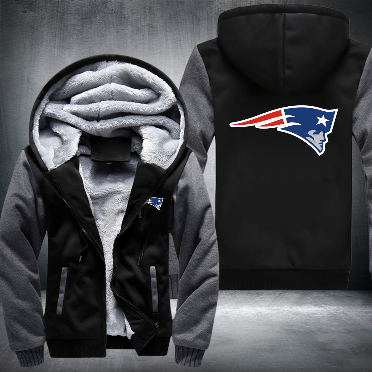 NFL NEW ENGLAND PATRIOTS BIG LOGO THICK FLEECE JACKET