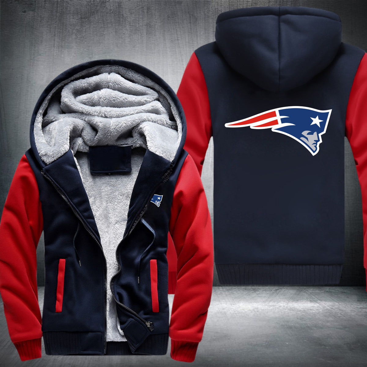 NFL NEW ENGLAND PATRIOTS BIG LOGO THICK FLEECE JACKET