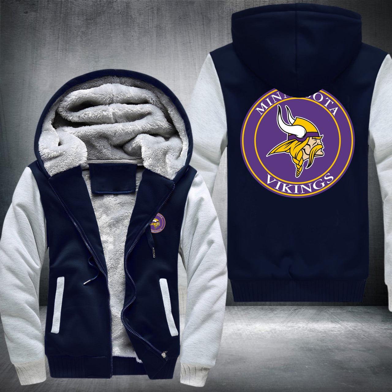 NFL MINNESOTA VIKINGS LOGO THICK FLEECE JACKET