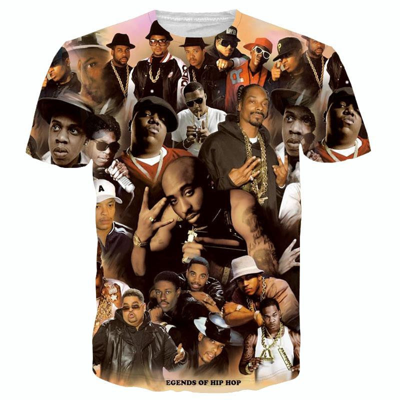 Allover 3D print legends of hip hop tupac / biggie smalls / snoop dogg tshirt - TshirtNow.net - 1