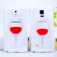 Thumbnail for Wine Lovers Red Wine Cup Liquid Clear Case For Samsung Galaxy S7 S6 Edge S5 S6 Note 3 Note 4 Note 5 Hard Transparent Phone Cases Back Cover - TshirtNow.net - 4
