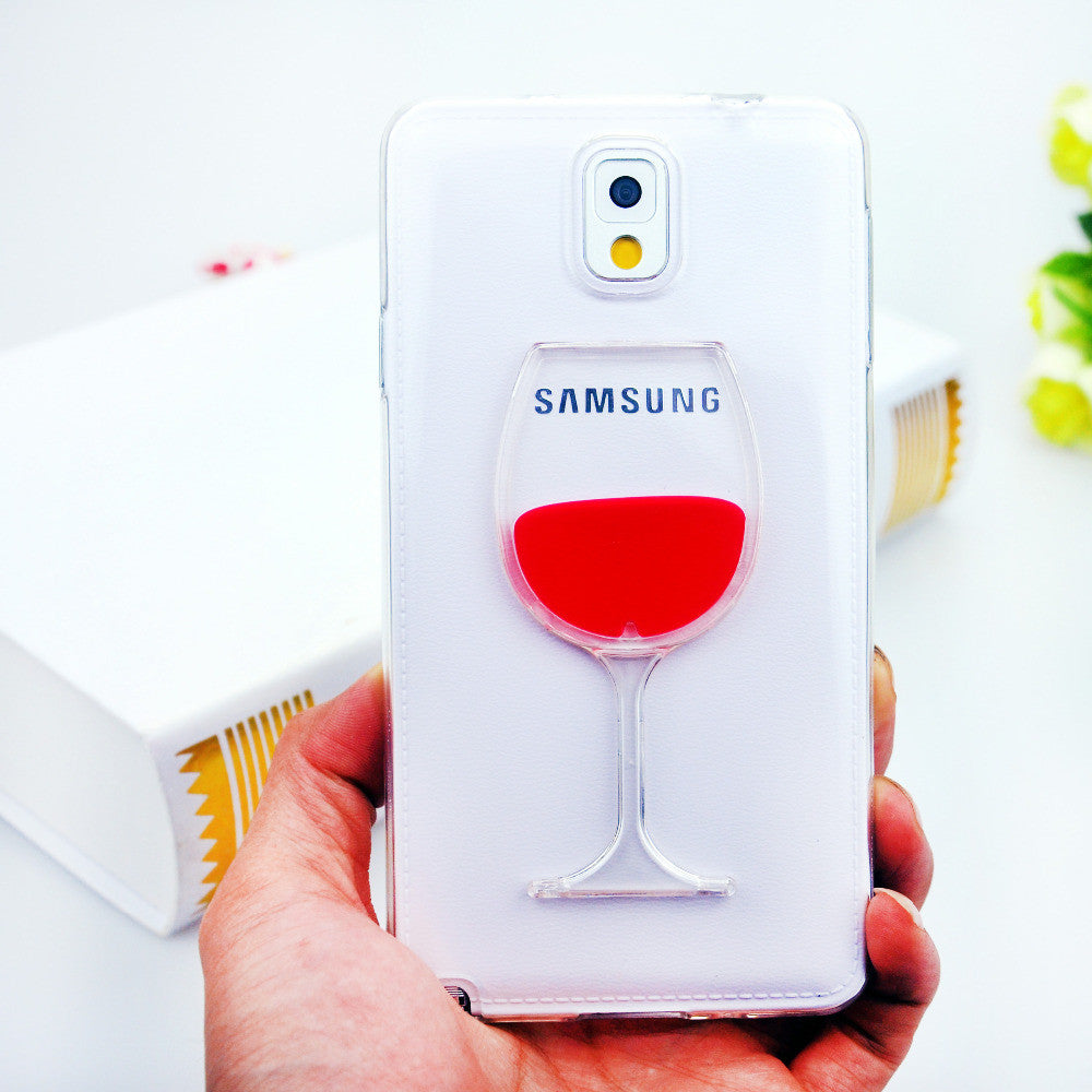 Wine Lovers Red Wine Cup Liquid Clear Case For Samsung Galaxy S7 S6 Edge S5 S6 Note 3 Note 4 Note 5 Hard Transparent Phone Cases Back Cover - TshirtNow.net - 2