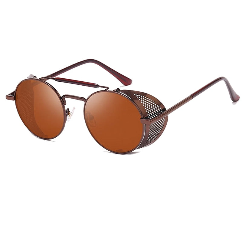Retro Round Steampunk Sunglasses for Men and Women