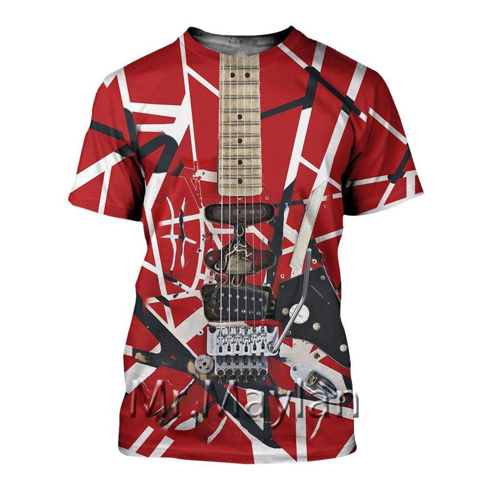 Van Halen Frankenstrat Allover 3d Print Stripe Tee