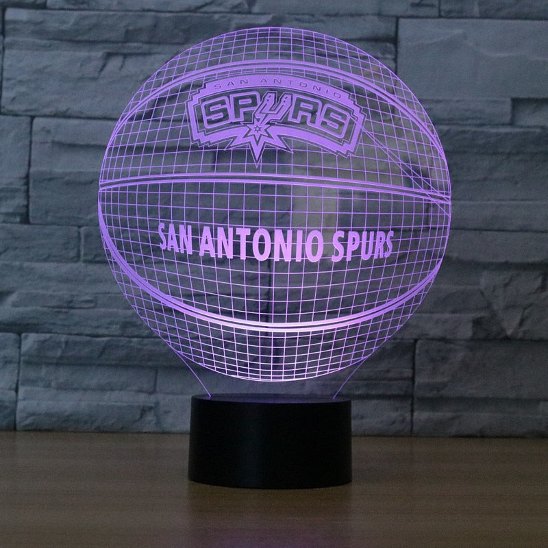NBA SAN ANTONIO SPURS 3D LED LIGHT LAMP