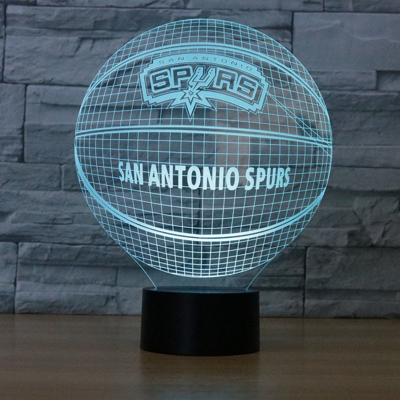NBA SAN ANTONIO SPURS 3D LED LIGHT LAMP