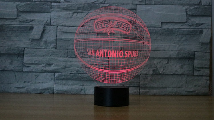 NBA SAN ANTONIO SPURS 3D LED LIGHT LAMP