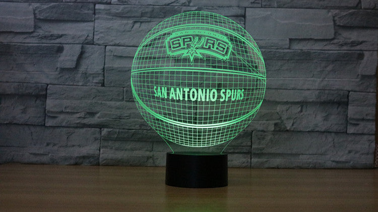 NBA SAN ANTONIO SPURS 3D LED LIGHT LAMP