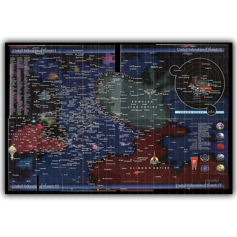 STAR TREK Known Universe UFP Poster Silk Fabric Poster Wall Art