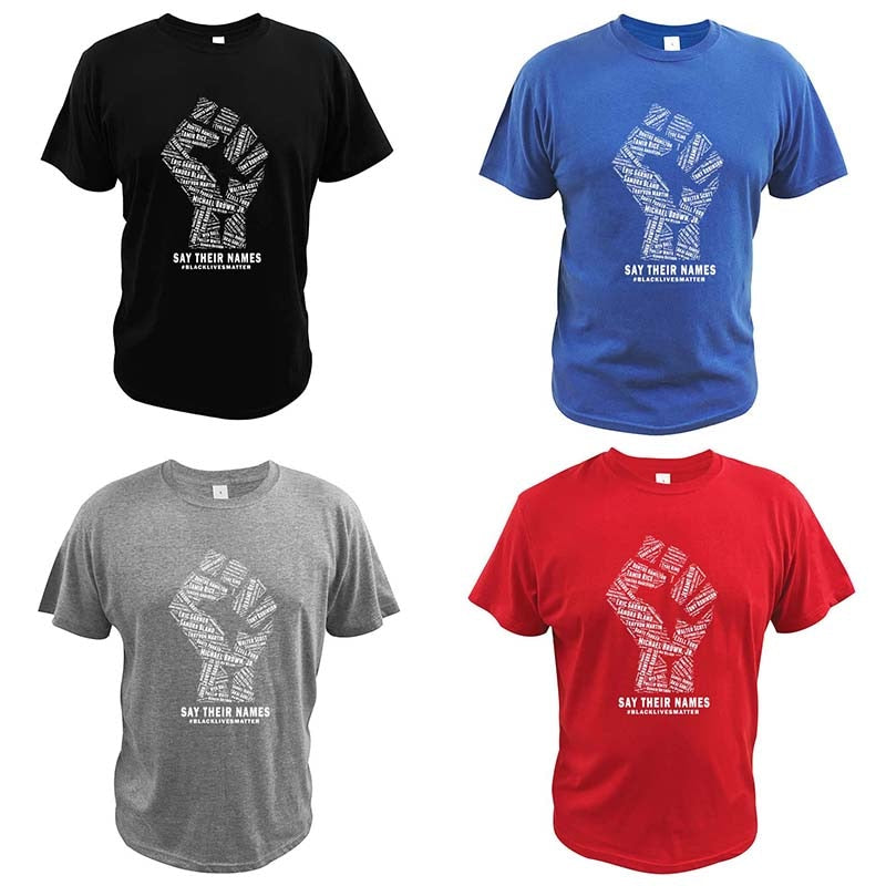 Black Lives Matter - Say Their Names O-Neck Short Sleeve Soft Premium Cotton T-Shirts