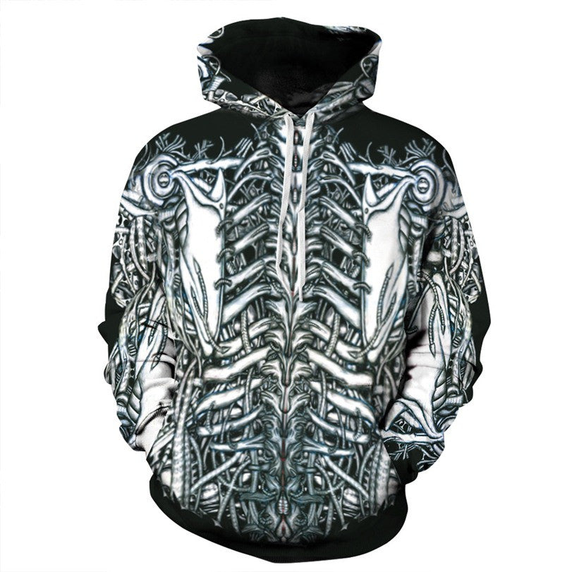 Skeleton Allover 3D Print Hoodie