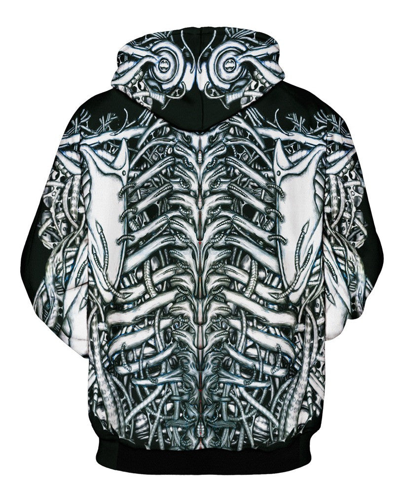Skeleton Allover 3D Print Hoodie