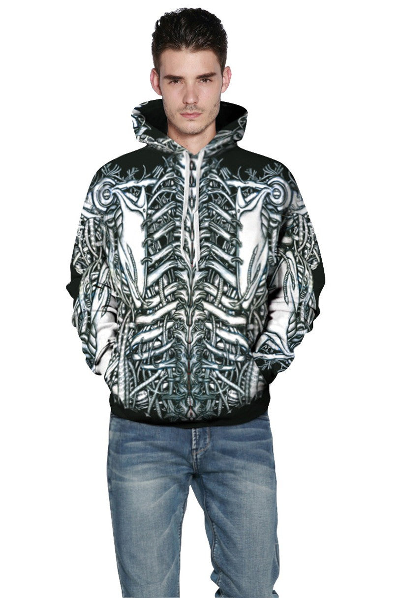 Skeleton Allover 3D Print Hoodie