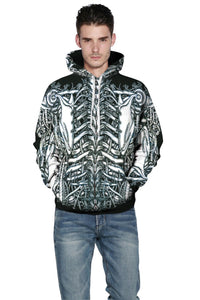 Thumbnail for Skeleton Allover 3D Print Hoodie