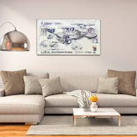 Thumbnail for Star Trek Spaceship Blueprints Poster Silk Wall Art