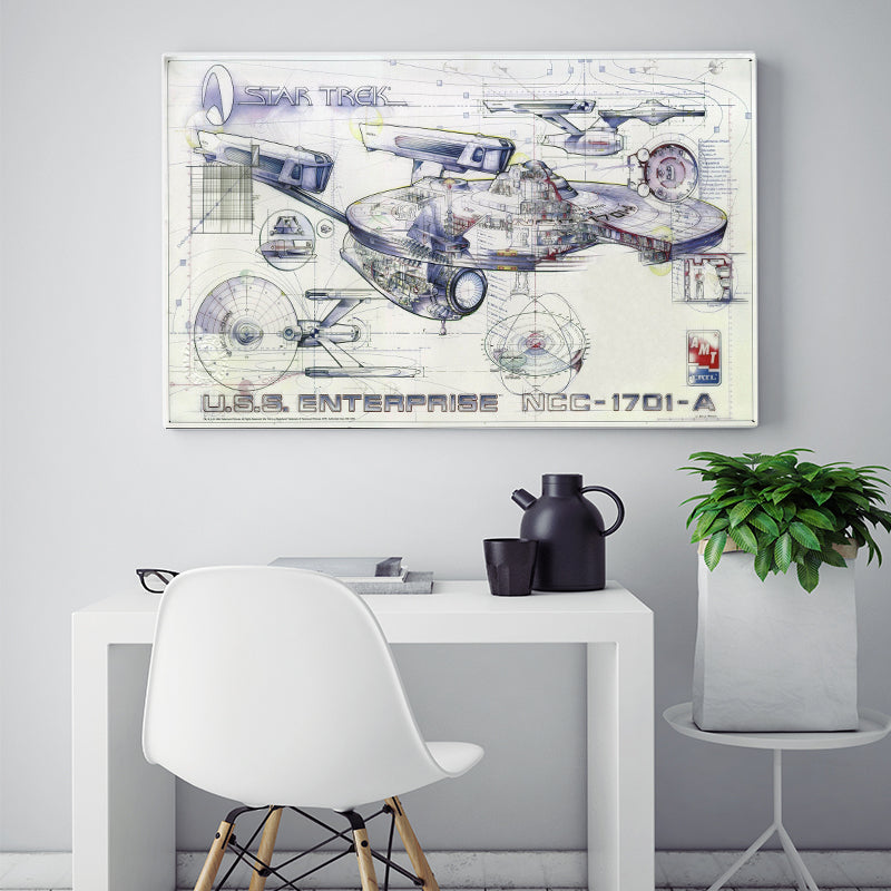 Star Trek Spaceship Blueprints Poster Silk Wall Art