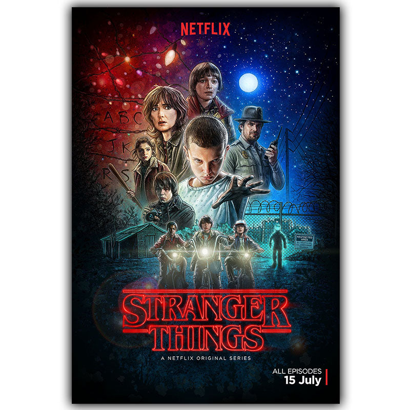 Stranger Things TV Movie Poster Silk Art Print Poster