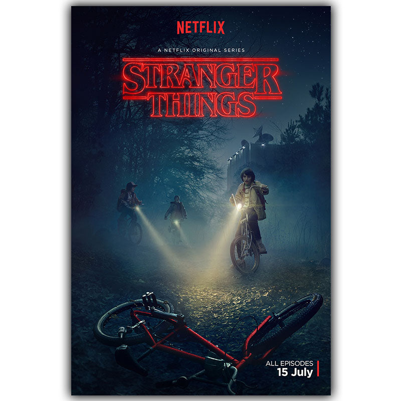 Stranger Things TV Movie Poster Silk Art Print Poster