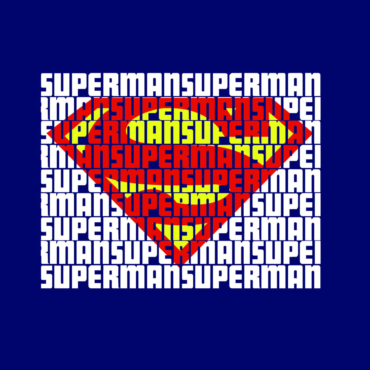 Superman Word Art Logo On Navy Crewneck for Men - TshirtNow.net - 2