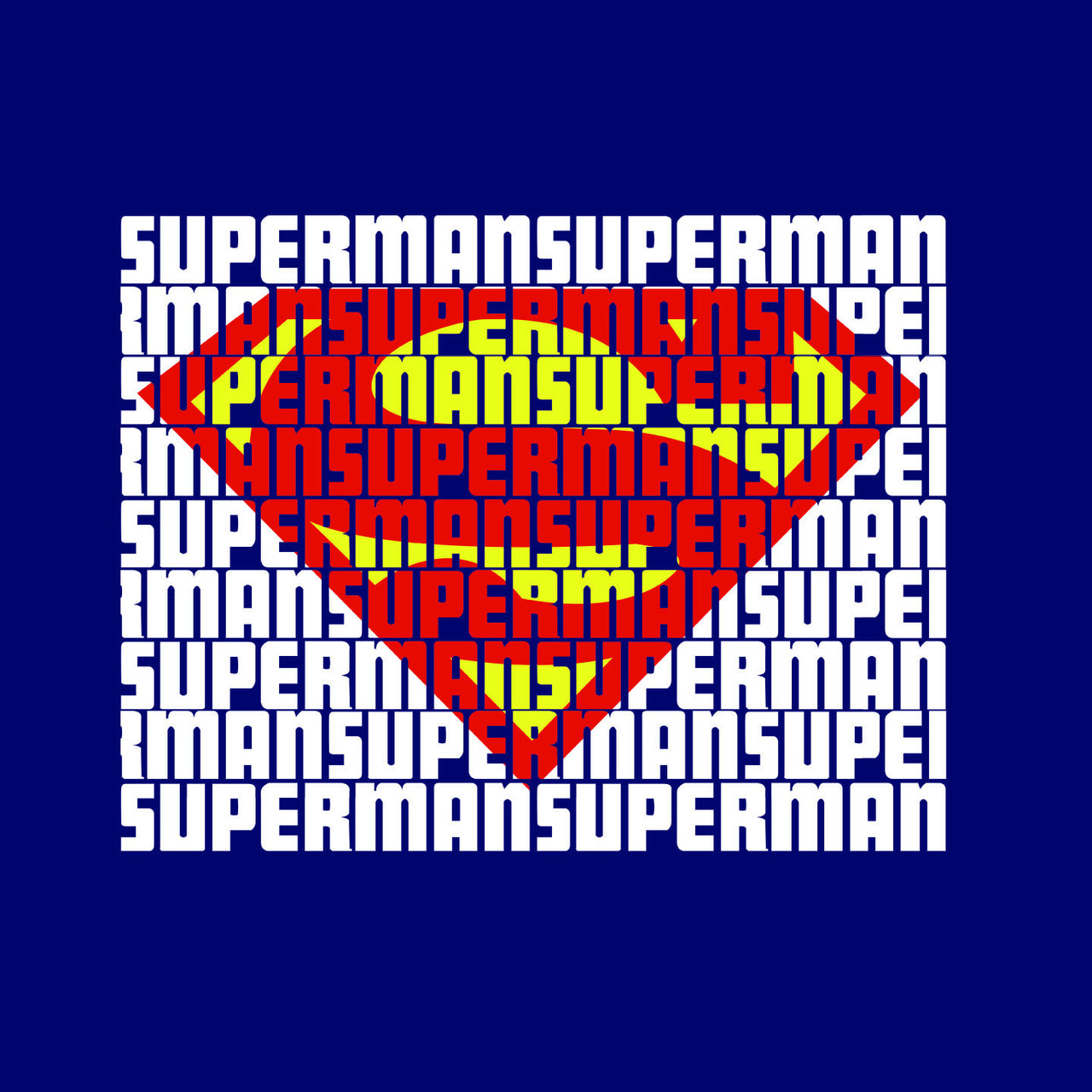 Superman Word Art Logo On Navy Crewneck for Men - TshirtNow.net - 2