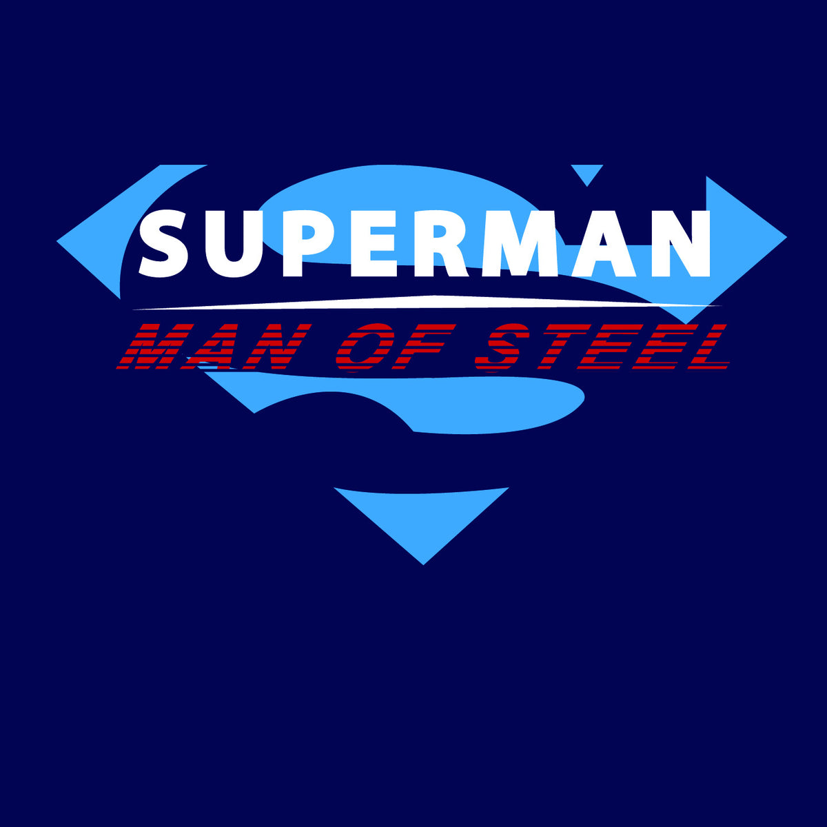 Superman Man Of Steel Standing Figure Logo on Navy Hoodie for Men - TshirtNow.net - 2