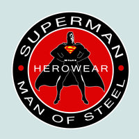 Thumbnail for Superman Man Of Steel Herowear Round Logo on Ash Gray Crewneck - TshirtNow.net - 2
