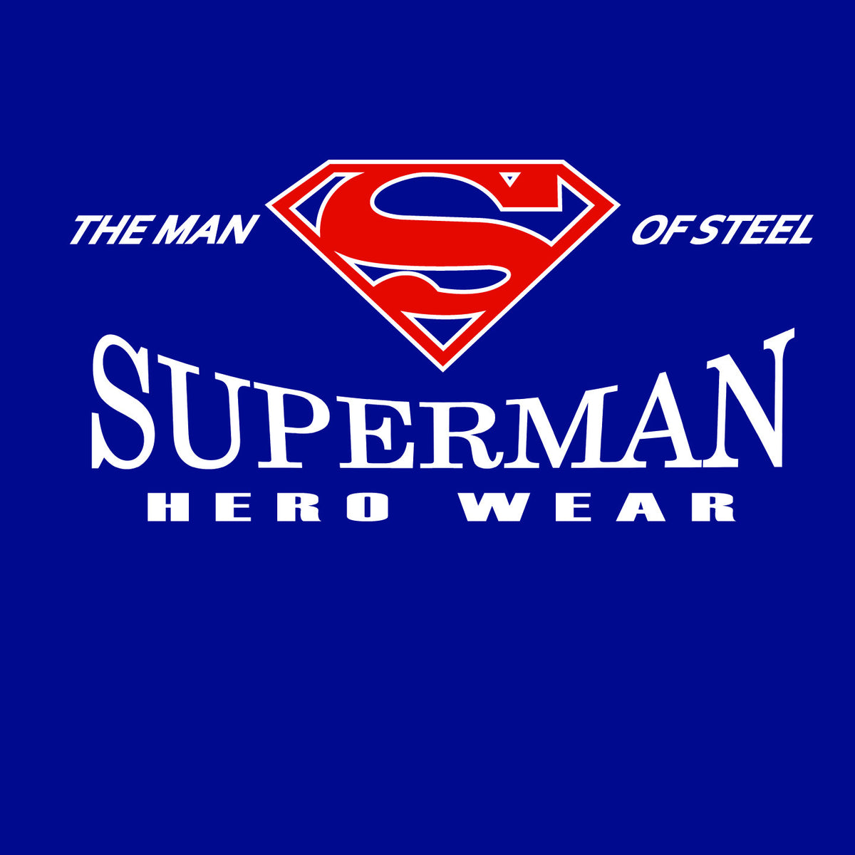 Superman Man of Steel Herowear Logo on Navy Crewneck - TshirtNow.net - 2